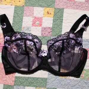 Ewa michalak Sm Fiolecik embroidered lace balconette bra 80F